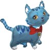 Foliowy balon niebieski w kształcie "kotek" 14" - 35 cm. 1 szt.