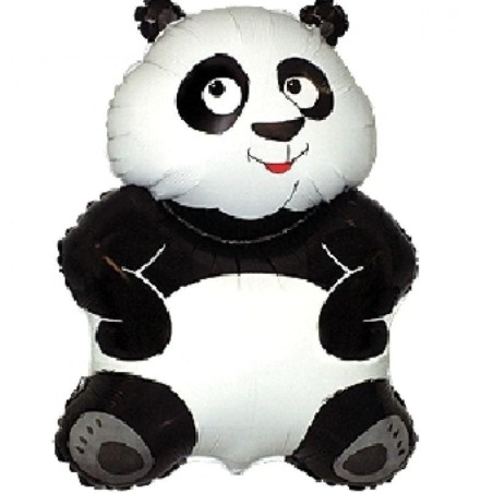 Foliowy balon czarny w kształcie "pandy" 14" - 35 cm. 1 szt.