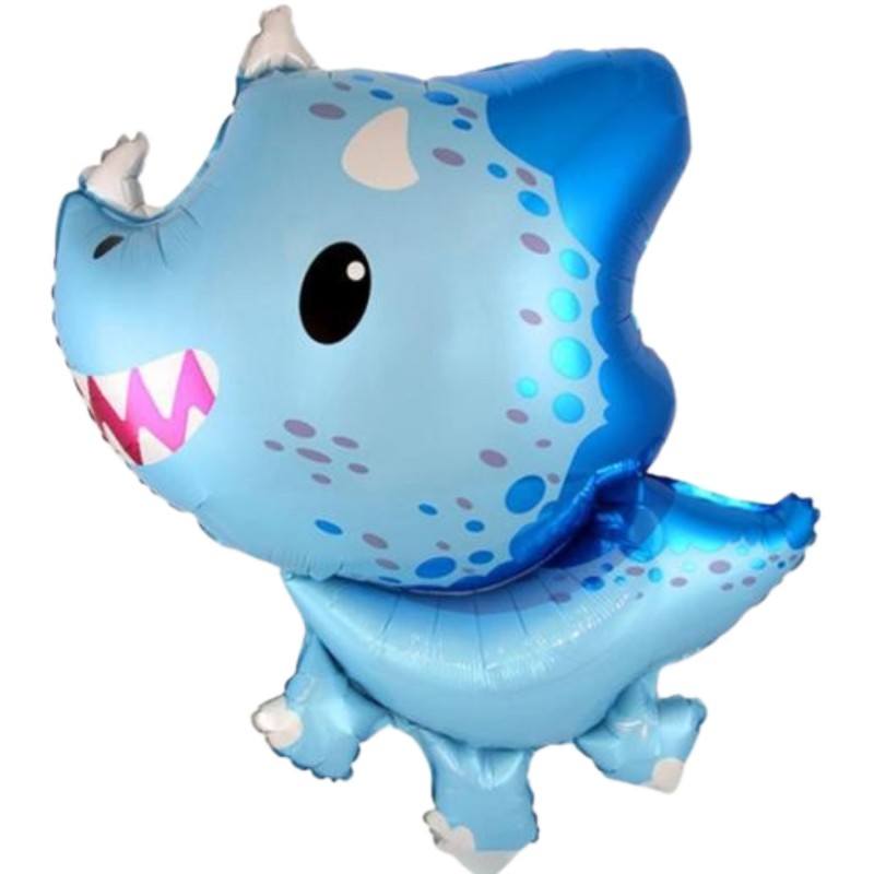 Foliowy balon niebieski w kształcie "dinozaura" 14" - 35 cm. 1 szt.