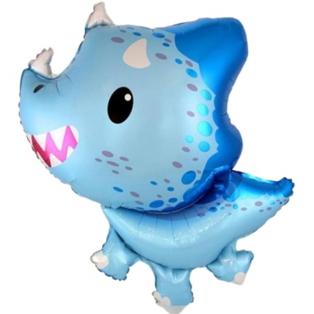 Foliowy balon niebieski w kształcie "dinozaura" 14" - 35 cm. 1 szt.