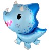 Foliowy balon niebieski w kształcie "dinozaura" 14" - 35 cm. 1 szt.