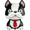 Foliowy balon czarny w kształcie "Buldoga" 24" - 61 cm. 1 szt.