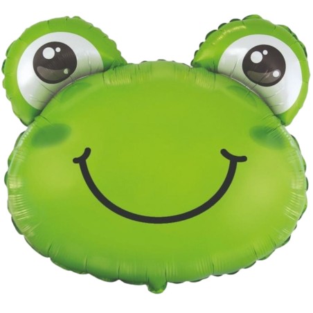 Foliowy balon niebieski w kształcie "Żaby" 24" - 61 cm. 1 szt. (pakowany)