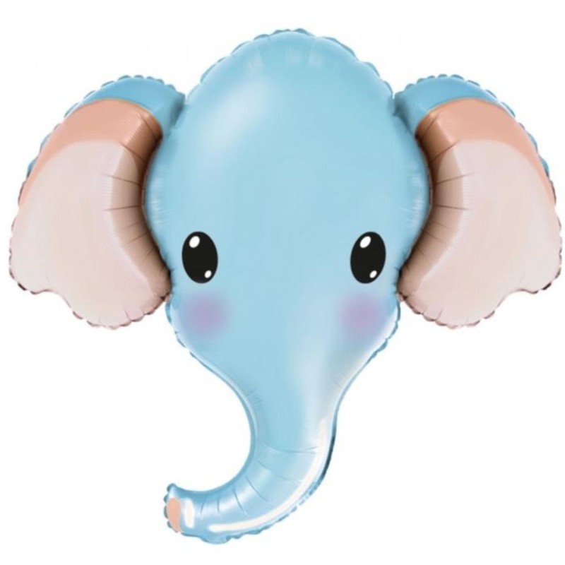 Foliowy balon niebieski w kształcie "Słonia" 24" - 61 cm. 1 szt.