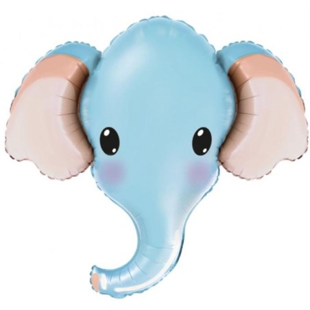 Foliowy balon niebieski w kształcie "Słonia" 24" - 61 cm. 1 szt.