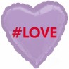 Fioletowy Balon foliowy 18'' HRT - Love Candy Heart, zapakowany