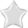 Srebrny Balon foliowy 36" QL STR "Gwiazda srebrna" 1 szt.