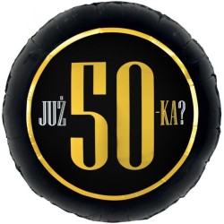 Okrągły czarno złoty Balon...