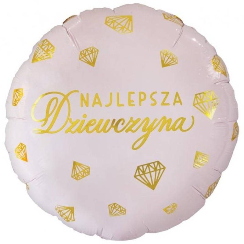 Foliowy okrągły Balon Najlepsza Dziewczyna, 18" 1 szt. Dzień Kobiet, Walentynki