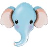 Foliowy balon niebieski w kształcie "Słonia" 24" - 61 cm. 1 szt. (pakowany)