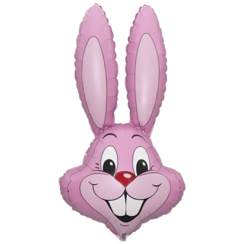 Foliowy balon różowy w kształcie "Królika" 24" - 61 cm. 1 szt.