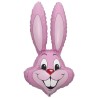 Foliowy balon różowy w kształcie "Królika" 24" - 61 cm. 1 szt.