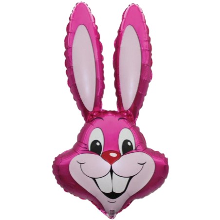 Foliowy balon różowy w kształcie "Królika" 24" - 61 cm. 1 szt.