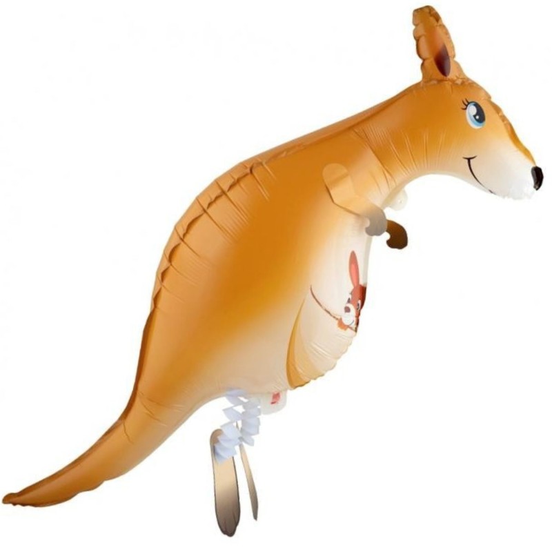 Realistyczny Balon foliowy Kangur, 72x82 cm, chodzący 1 szt.