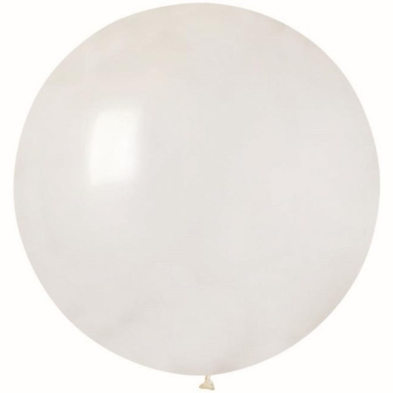 Klasyczny okrągły Balon G40 pastel kula 1.00m - transparentna 00