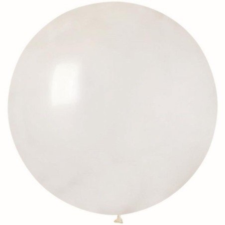 Klasyczny okrągły Balon G40 pastel kula 1.00m - transparentna 00