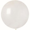 Klasyczny okrągły Balon G40 pastel kula 1.00m - transparentna 00