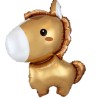 Foliowy balon brązowy w kształcie "Konika" 24" - 61 cm. 1 szt.
