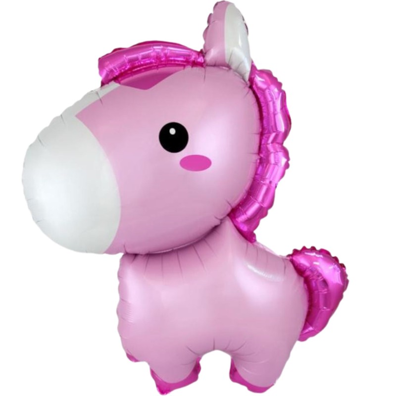 Foliowy balon brązowy w kształcie "Konika" 24" - 61 cm. 1 szt. (pakowany)