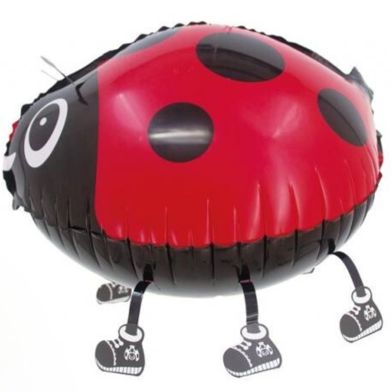 Wielokolorowy Balon foliowy Biedronka, 27x37 cm, chodząca 1 szt.f