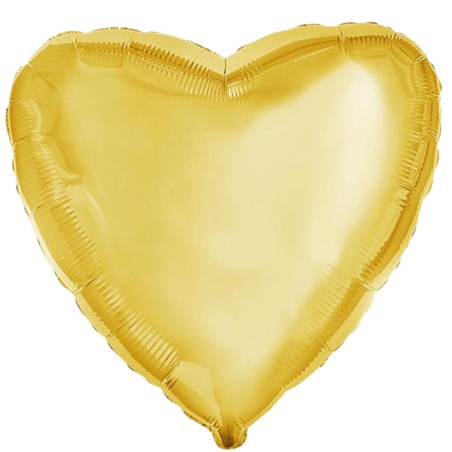 Foliowy w kształcie serca Balon foliowy JUMBO FX -  (złote) 1 szt.
