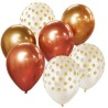 Bukiet balonowy B&C złoto-miedziany, 7 szt. 12"