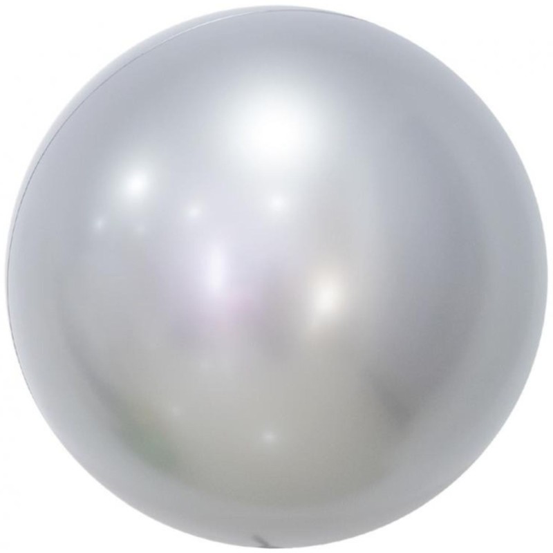 Foliowy balon szary w kształcie Kuli 18" - 46 cm. 1 szt.