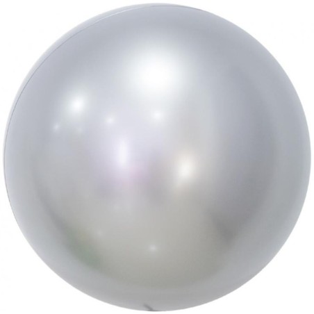 Foliowy balon szary w kształcie Kuli 18" - 46 cm. 1 szt.