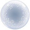 Foliowy balon przezroczysty w filigranowe ozdoby 24" - 61 cm. 1 szt.