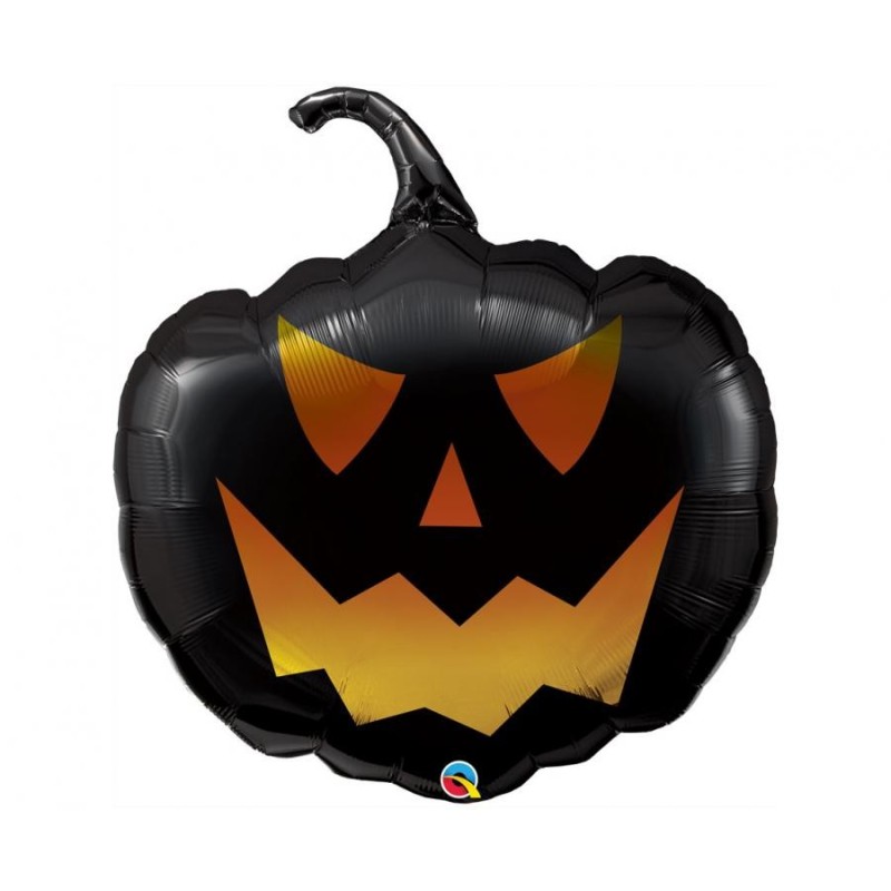 Czarny Balon foliowy w kształcie dyni 35" QL SHP  Black Jack Halloween 1 szt.