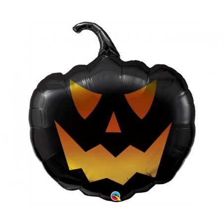 Czarny Balon foliowy w kształcie dyni 35" QL SHP  Black Jack Halloween 1 szt.