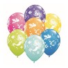 Lateksowe Balony kolorowe z nadru. Wesoła Syrenka i Przyjaciele 11" - 28 cm / 25 szt.