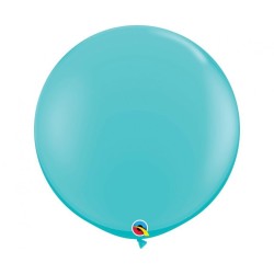 Duży lateksowy Balon QL 36 cali, pastel turkusowo-niebieski / 2 szt.