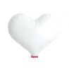 Balon foliowy biały w kształcie "serca" metalic, 18"- 46 cm / 5 szt.