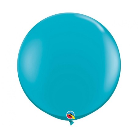 Okrągłe lateksowe Balony QL 36", pastel turkusowo-zielony / 2 szt. 92 cm.