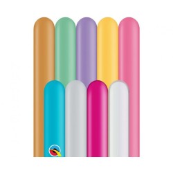 Balony do modelowania QL 260, pastel mix artystyczny / 100 szt. ST ASORT