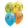 Lateksowe Balony kolorowe z nadru. Małpki 11" - 28 cm / 25 szt.