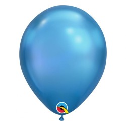 Klasyczne lateksowe Balony QL 11", chrom niebieski / 100 szt. 11"