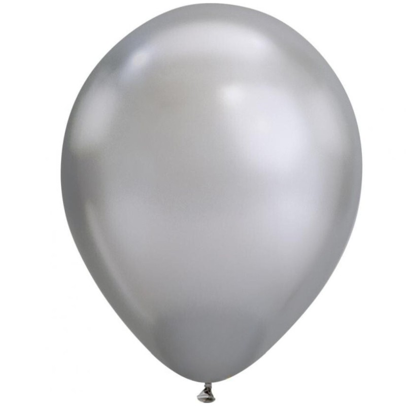 Klasyczne lateksowe Balony QL 11", chrom srebrny / 100 szt. 11"