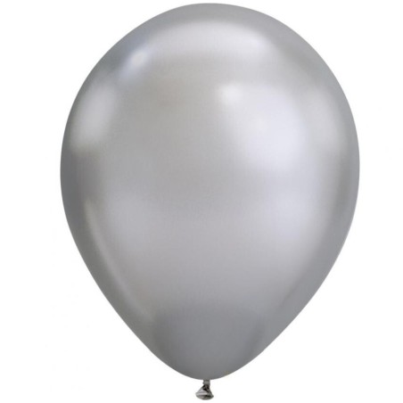 Klasyczne lateksowe Balony QL 11", chrom srebrny / 100 szt. 11"