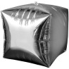 Foliowy balon srebrny w kształcie sześcianu 15" - 38 cm. 1 szt.