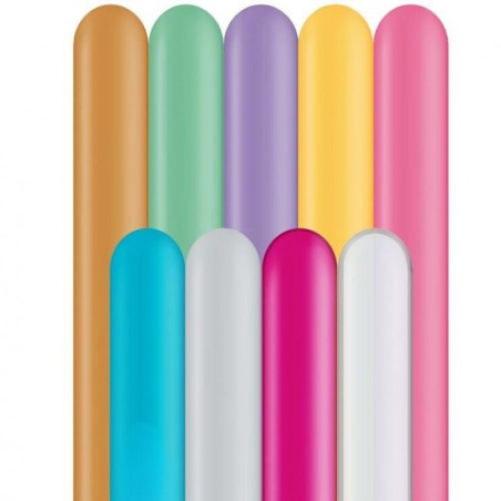 Balony do modelowania QL 260, pastel mix artystyczny / 100 szt. ST ASORT