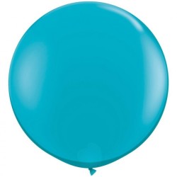 Okrągłe lateksowe Balony QL 36", pastel turkusowo-zielony / 2 szt. 92 cm.