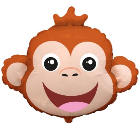 Kolorowy Balon foliowy 14" FX - Małpka (głowa) 1szt.