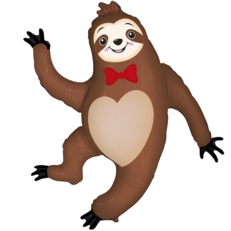 Kolorowy Balon foliowy 24" FX - Leniwiec 1 szt. 60 cm.