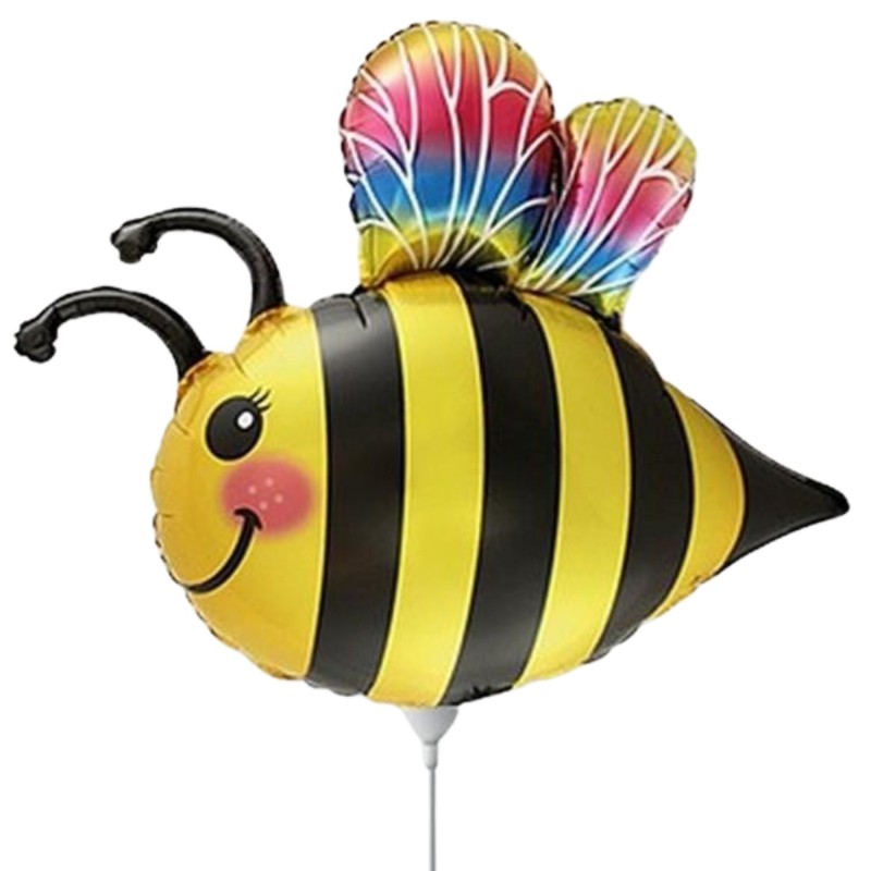 Kolorowy Balon foliowy 14" FX - Pszczółka 1 szt. 33 cm.