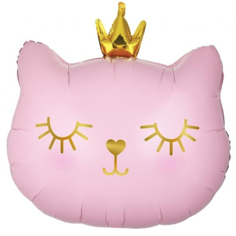 Kolorowy Balon foliowy Kotek, 42x39,5 cm 1 szt.