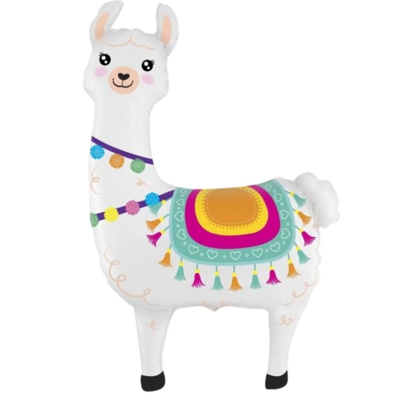 Kolorowy Balon foliowy 24" FX - Lama 1 szt.