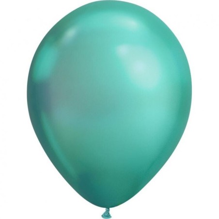 Lateksowy balon zielony chrom. 7" - 18 cm. 100 szt.