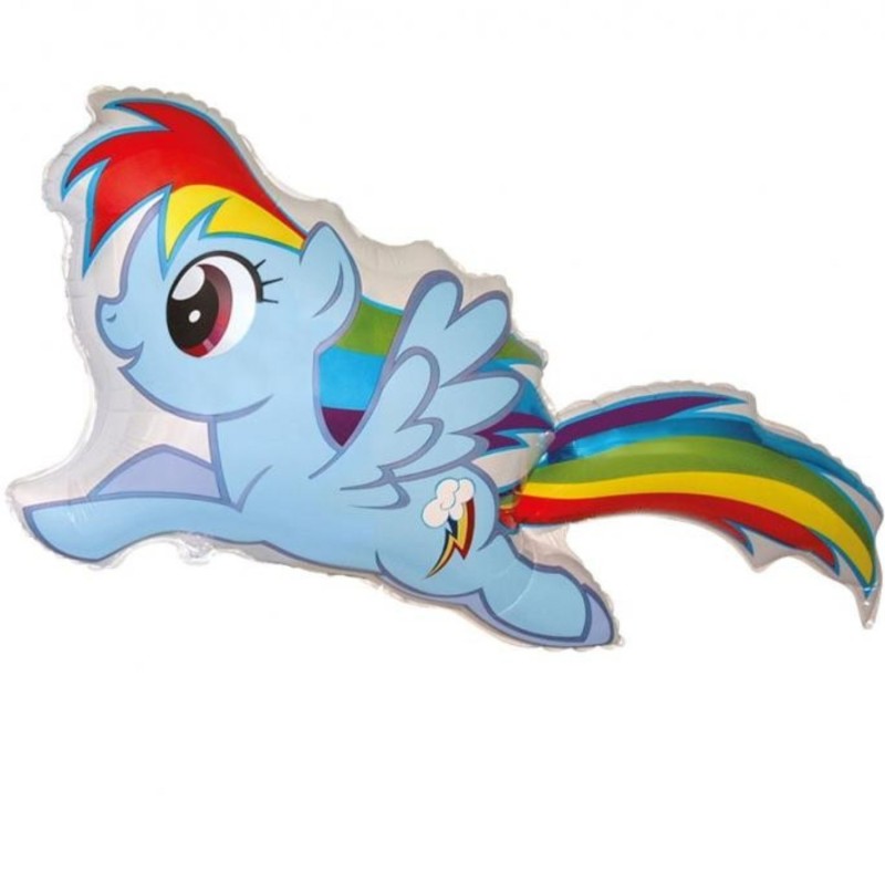 Kolorowy Balon foliowy 24" FX - Kucyki My Little Pony: Rainbow Dash, 1 szt.